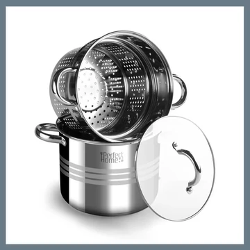 Perfect Home Oală pentru fiert paste 20*16 cm din oțel inoxidabil 14216