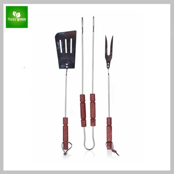 HAPPY GREEN Set de grătar cromat, 3 piese 5012050-A
