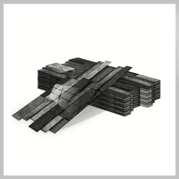 Set 24 bucăți plăci decorative autoadezive din PVC decupabile – gri închis YJ1163131-2