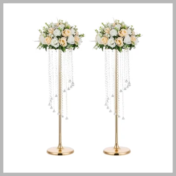 Set 2 piese – Decor central de nuntă auriu – QD89339