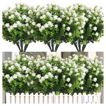 Acest set conține 12 buchete de camelii din plastic rezistent la decolorare WH1080066