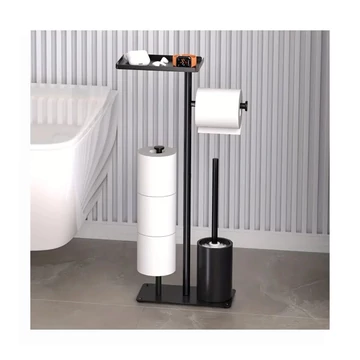 Suport de hârtie igienică pentru baie, independent, cu perie WC – YW410105-1