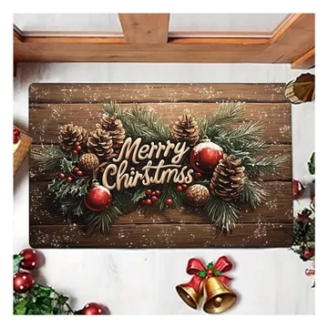Covoraș de Crăciun – 60×90 cm, cu model „Merry Christmas” – XG359787-2