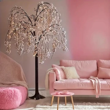 Pom de cireș decorativ cu LED și ramuri înflorite – 150 cm PP1728448-15