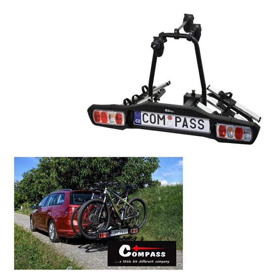Suport biciclete pe cârlig de remorcare COMPASS ORCA TÜV – pentru 3 biciclete – 02122