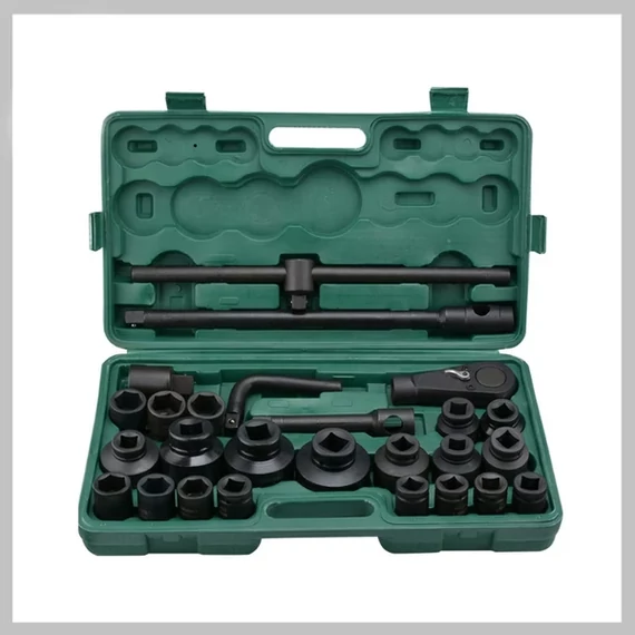 Set de Chei Tubulare Mari HITMAN de 26 de piese, până la 65 mm, cap hexagonal, HT-6729