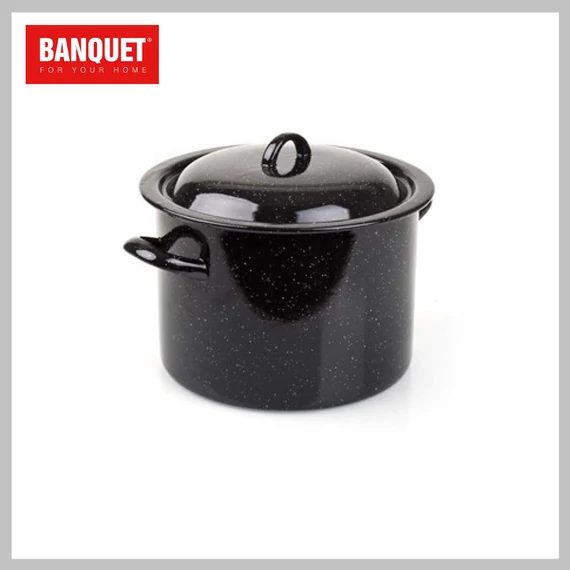 BANQUET oală emailată cu capac, 3 l 13VEFP18