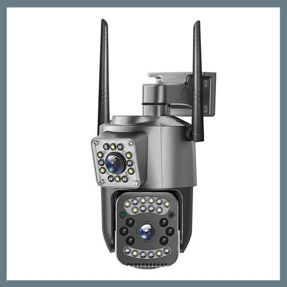Cameră IP 2K cu două obiective, zoom 10X și viziune nocturnă holm8446
