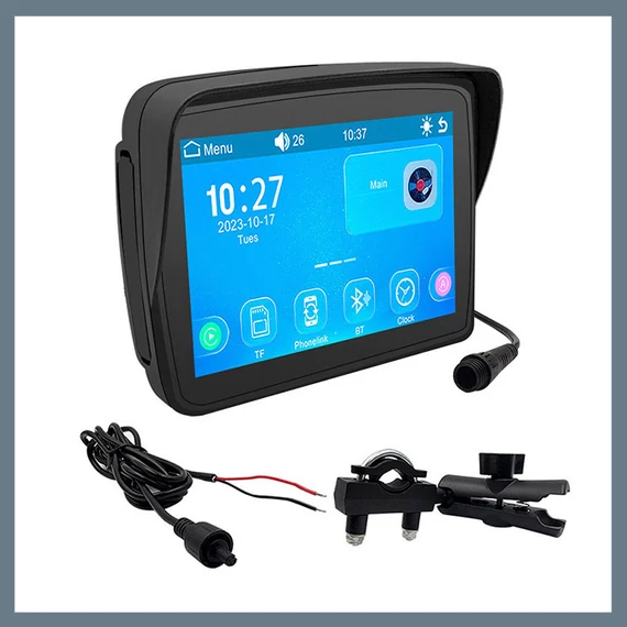 5" Ecran tactil CarPlay/Android Auto și MP5 Player pentru motocicletă holm8578