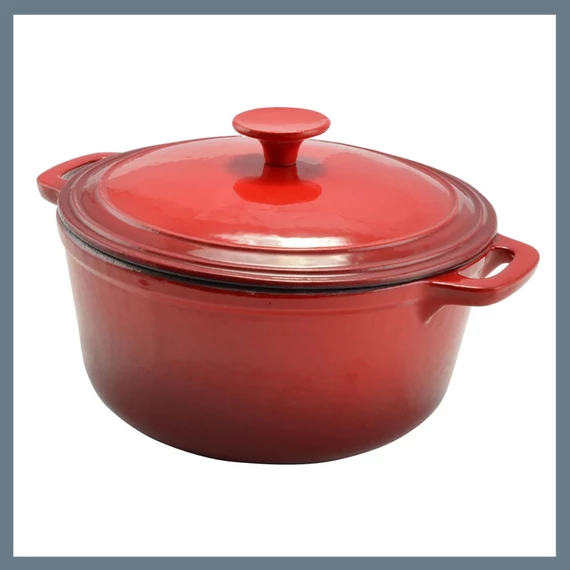Perfect Home Oală din fontă smălțuită 22 cm, 3,2 l Roșie 12007