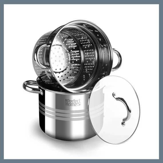 Perfect Home Oală pentru fiert paste 20*16 cm din oțel inoxidabil 14216
