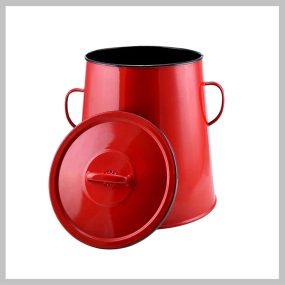 Perfect Home Vas emailat pentru grăsime, 20 litri, roșu (10429)
