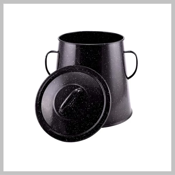 Perfect Home Vas emailat pentru grăsime, 10 litri, negru (10456)