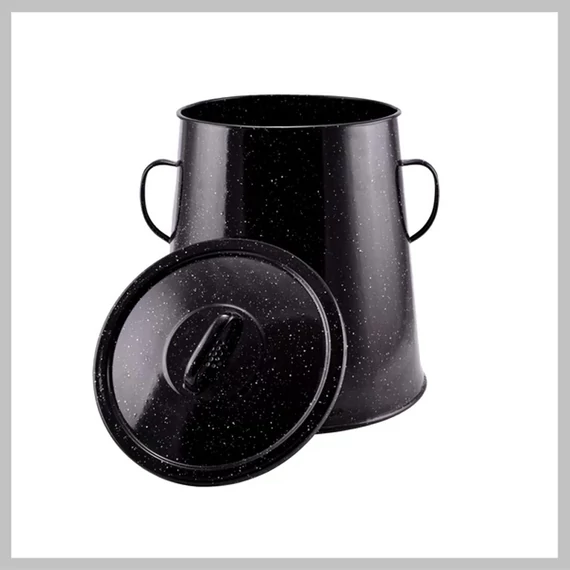 Perfect Home Vas emailat pentru grăsime, 20 litri, negru (10459)