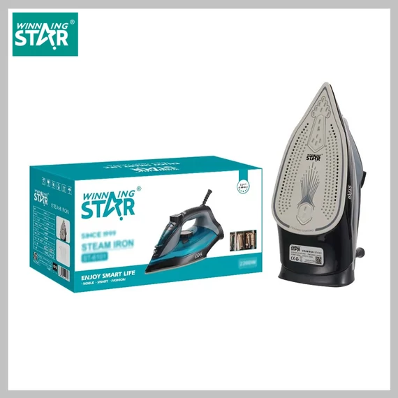 WINNING STAR Fier de călcat cu aburi 2200 W, jet de abur 225 g/min, rezervor de apă 380 ml ST-6101