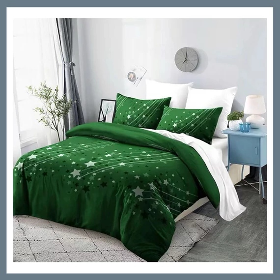 Set de lenjerie de pat Moon 7 piese, verde MOON4