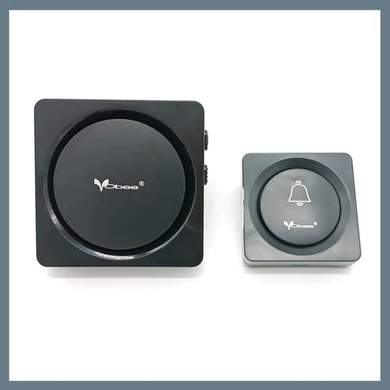 Sonerie wireless neagră, sonerie de ușă cu 38 de melodii KE23-76