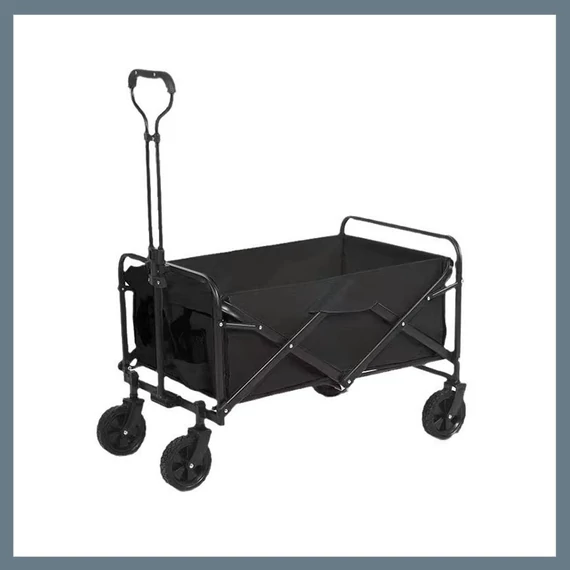 Cărucior pliabil negru, cu roți de 5 inch holm8546