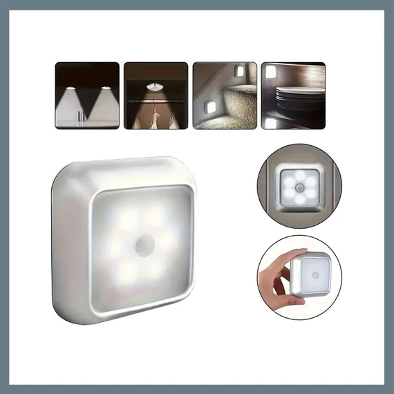 Lumină de noapte LED autoadezivă cu senzor de mișcare - alb rece 27412