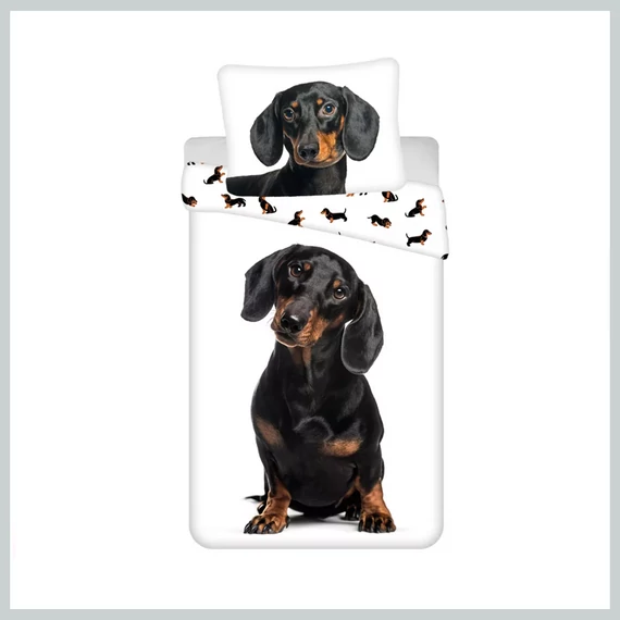 Lenjerie de pat cu câini Dachshund 140×200 cm, 70×90 cm JFK037829