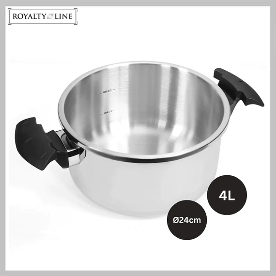 Oală sub presiune din oțel inoxidabil Royalty Line 24 cm RL-24PS4L