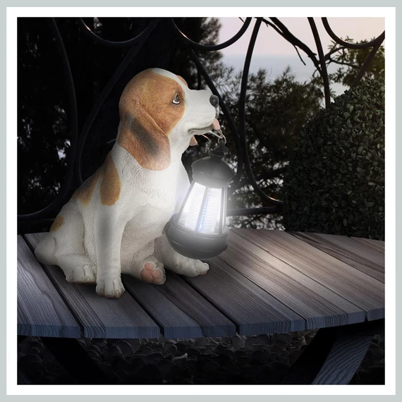 Lampă decorativă solară LED pentru grădină - cățel 33371
