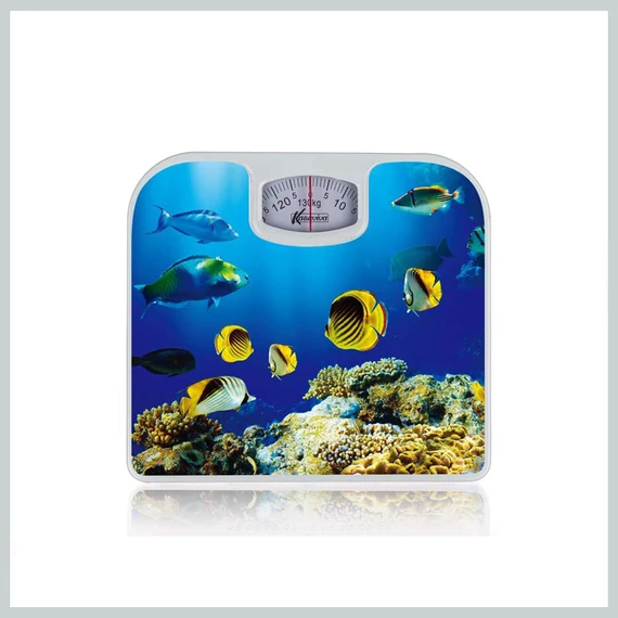 PRETTY UP Cântar mecanic pentru persoane, 130 kg, albastru ocean 66132011