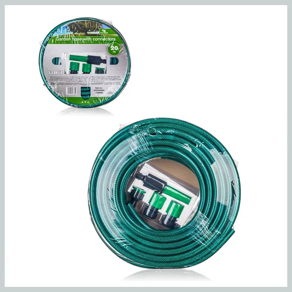 HAPPY GREEN GARDEN furtun de grădină cu racorduri, 20 m 50YE440005