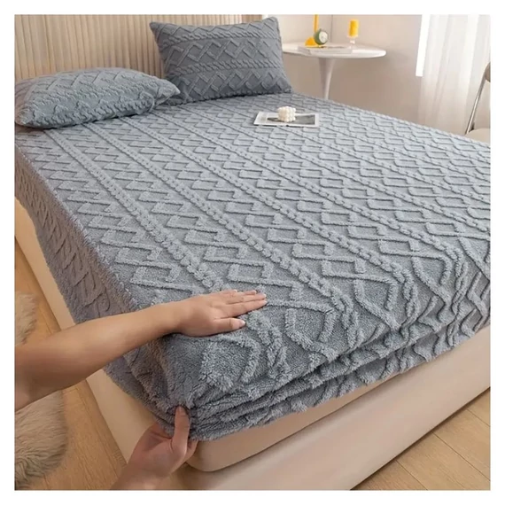 Protecție pentru saltea/pătură ultra moale 180 x 200 cm albastru HM251626K
