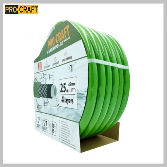 ProCraft Țeavă de Grădină cu 4 Straturi 25m PR-4GH252
