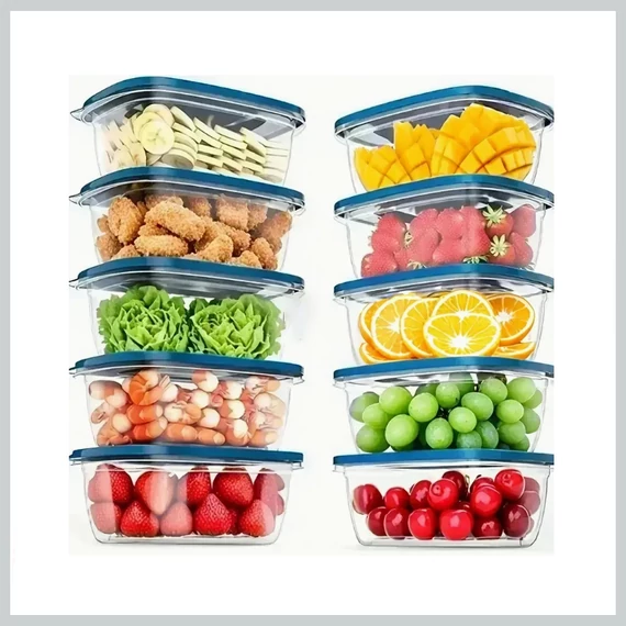 Set de 10 recipiente de depozitare pentru alimente EW665508