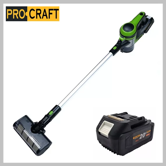 Aspirator vertical fără fir Procraft VP30 cu acumulator 4A și încărcător SZEPT19