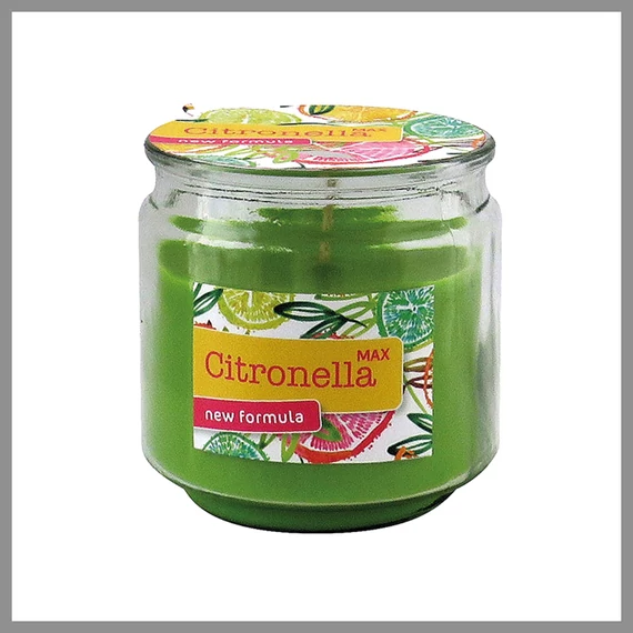 Lumânare cu citronella 250 g în pahar verde 13624