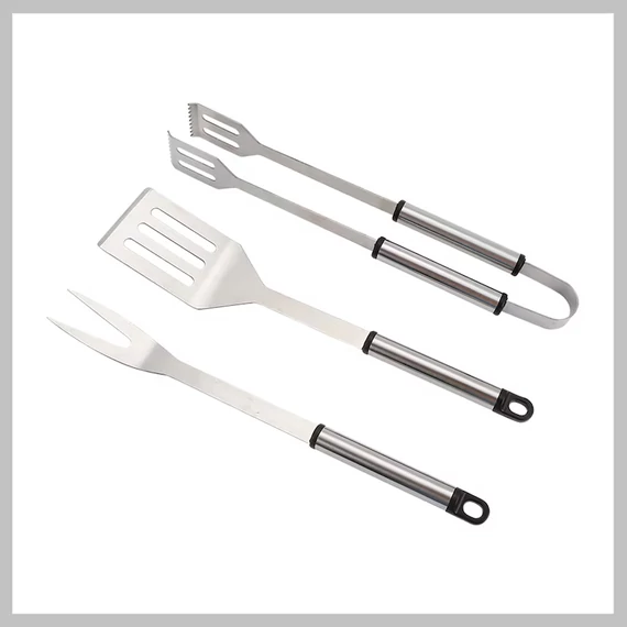 HAPPY GREEN Set de ustensile pentru grătar, 3 piese, 38 cm – 5012057-A
