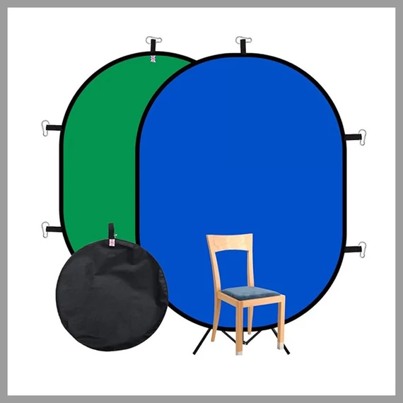 Fundal pliabil verde/albastru 150 cm x 100 cm Holm5561
