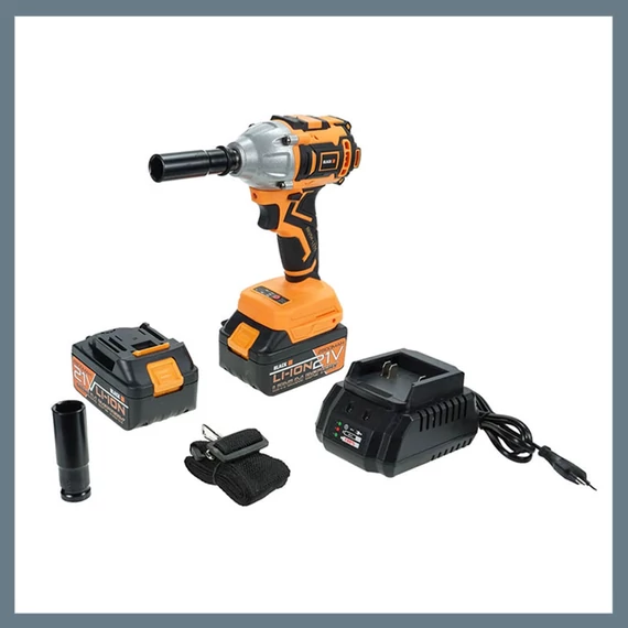 BLACK Set cheie cu impact cu acumulator și 2 baterii - 12030