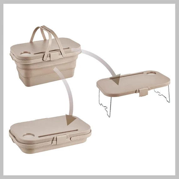 Coș de picnic 3in1 pliabil, care se transformă într-o masă KP03K

