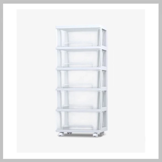 Raft modular rulabil cu 5 etaje alb PO15B

