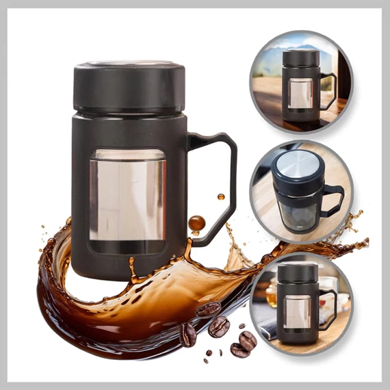 Termos BOTTLE cu mâner 500ml negru CUP18CZ