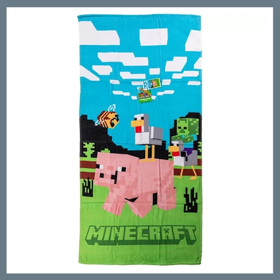 Prosop de plajă Minecraft Piggy Ride 70x140cm CBX24420254MC