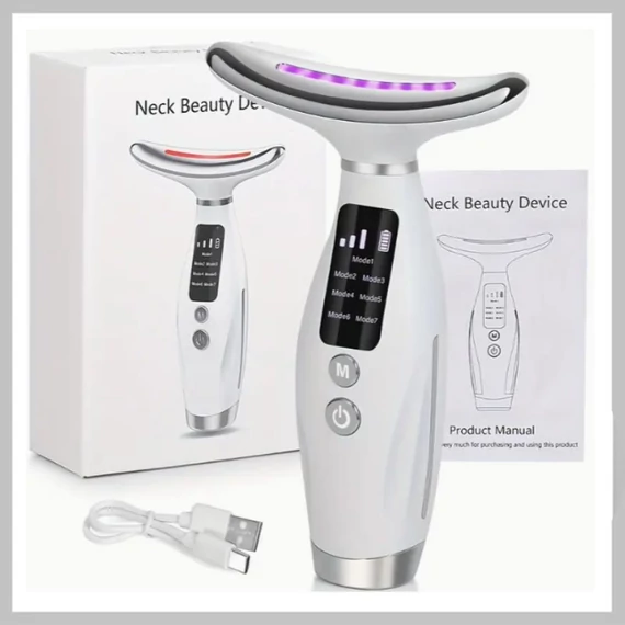 Masajer facial portabil cu frecvență înaltă cu 7 culori – Încărcabil prin USB, dispozitiv de spa pentru acasă – QN430993
