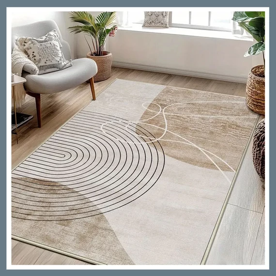 Covor din catifea cu model geometric modern 160 x 200 cm YC510052-4
