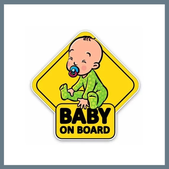 Autocolant Baby on Board 15x11cm SLH9040