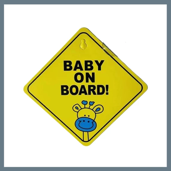 Autocolant Baby on Board 12x12cm SLH9057