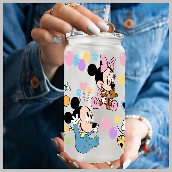Cana din plastic Disney Baby cu pai reutilizabil, 500 ml GF1303765

