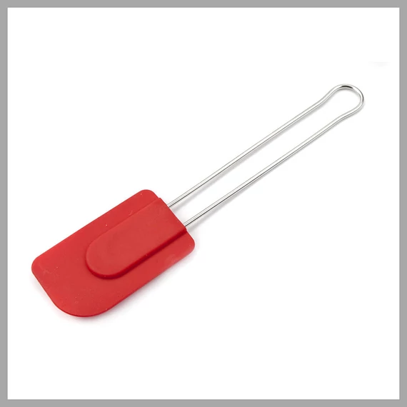 Spatulă din silicon cu mâner din oțel inoxidabil CULINARIA RED, roșie, 23 cm
