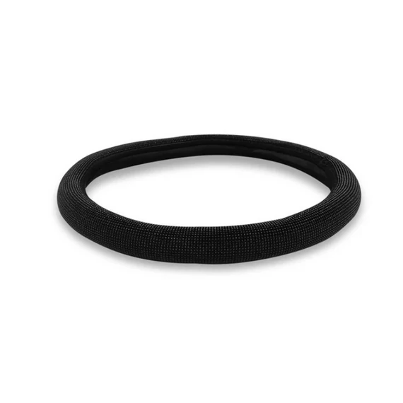 Husă pentru volan | cu strasuri | negru | 38 cm SLH5844