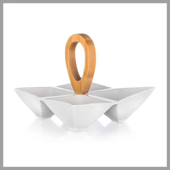 BANQUET Tavă împărțită BRILLANTE, bambus, 24 x 24 x 18,5 cm, pătrată – 60334563
