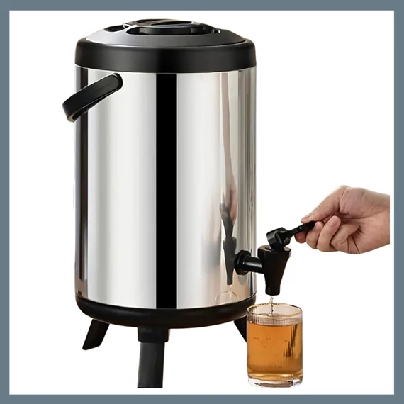 Dozator de băuturi izoterm din oțel inoxidabil, 6L, cu mâner – EB1343135
