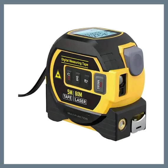 Telemetru laser 80 m cu ruletă din oțel 5 m – MIGPRC YQ05674-80
